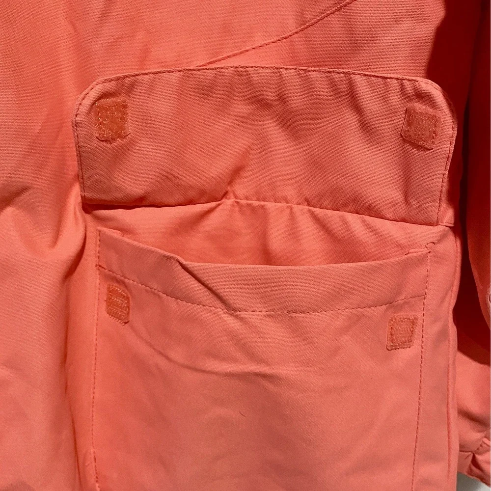SwissTech Girls Size L 10-12 Orange/Coral Hooded Coat Zip-Up‎ * Outer Coat Only